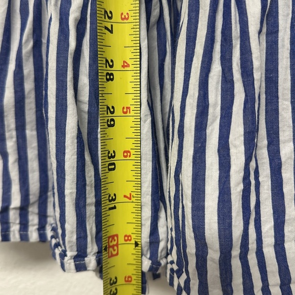 Pomander Place Tuckernuck Blue White Stripe Sleeveless Cotton Poplin Kenzo Dress - Picture 3 of 11